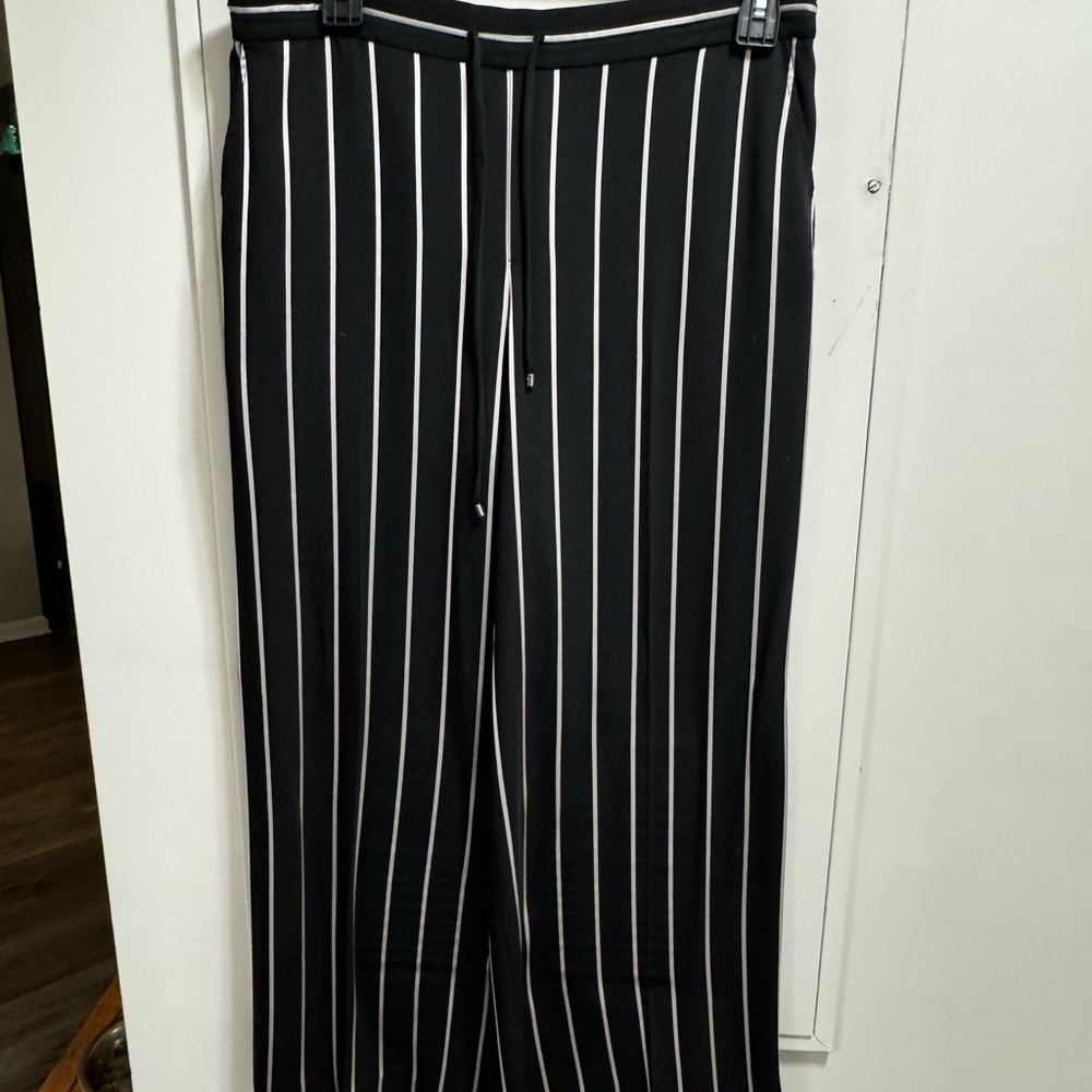Lauren Ralph Lauren Black and Cream Striped Trousers
